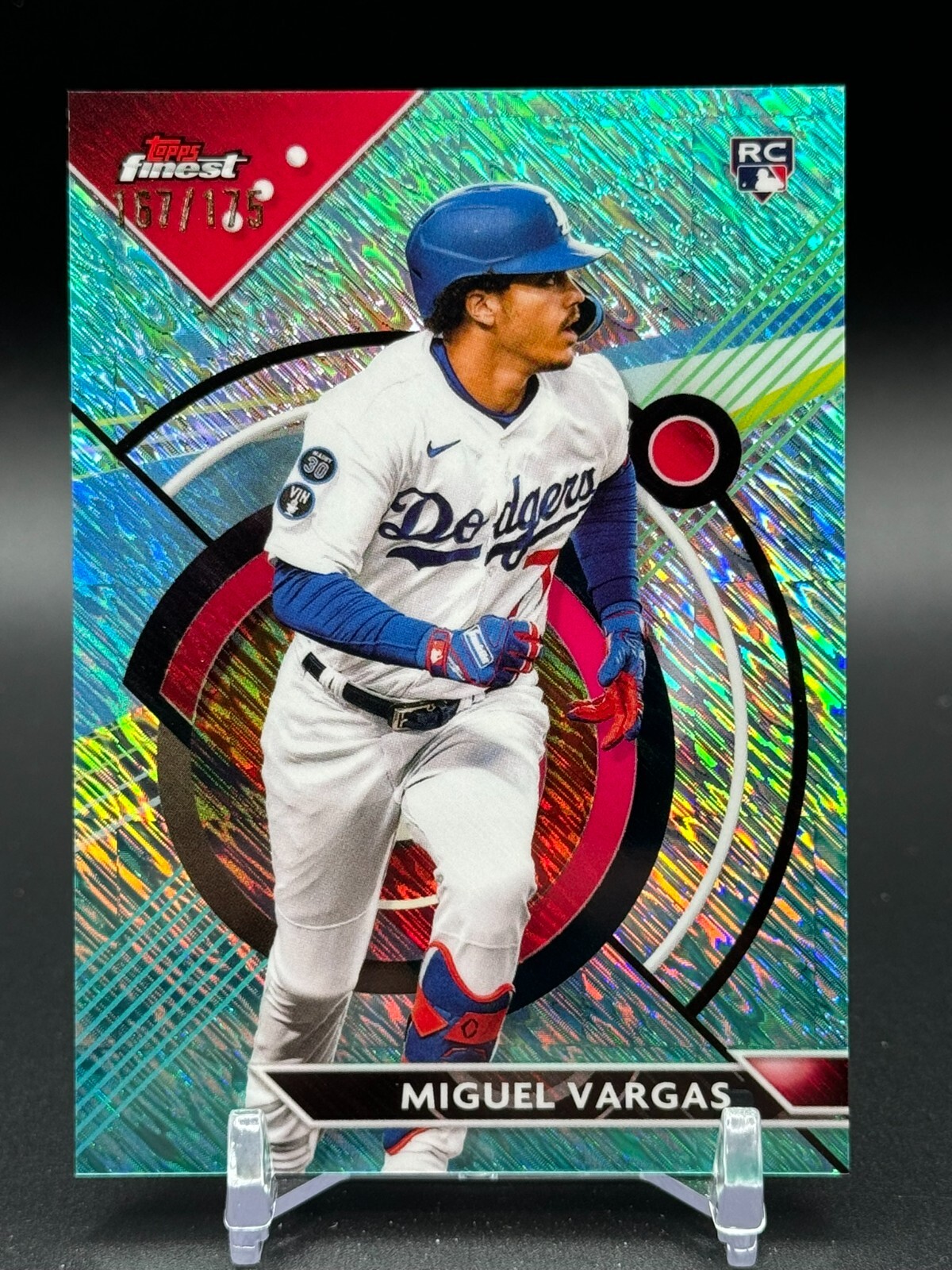 Miguel Vargas - 2023 Topps Finest - RC Aqua Shimmer Refractor /175 - LA Dodgers