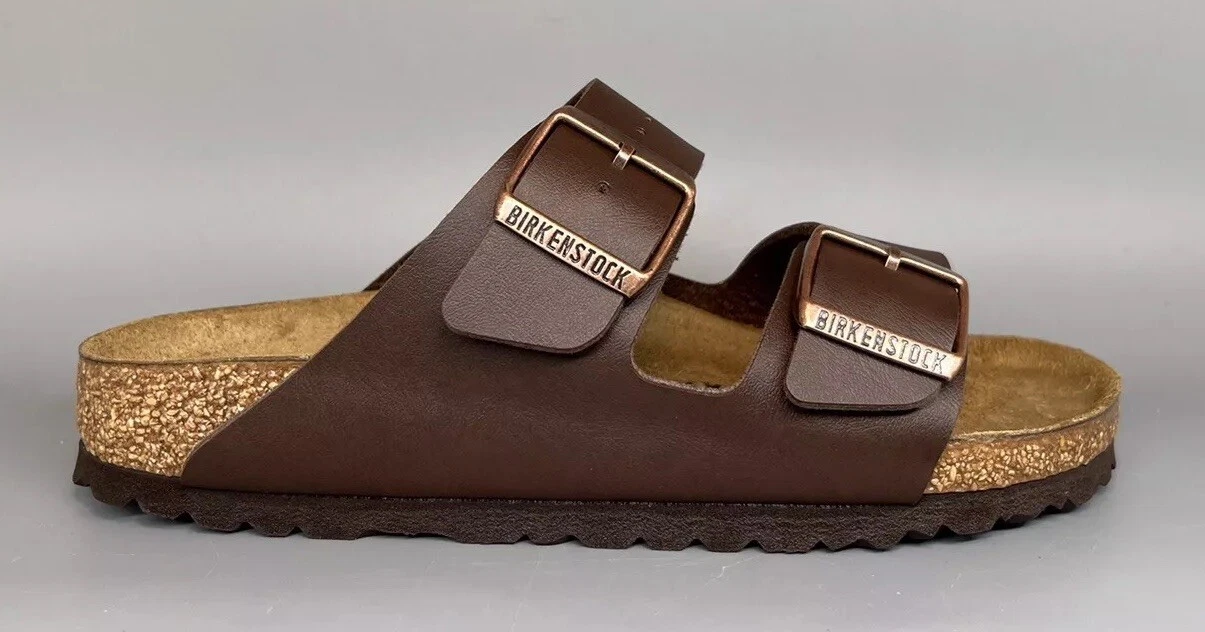 Birkenstock Women’s Arizona Birkibuc Brown Sandals Size US 6 EU 37 Narrow New