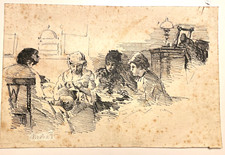 GIACOMO FAVRETTO old master RICAMATRICI, CHINA SU CARTA 1878 C.A. - studio opera
