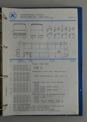 Teilekatalog / Ersatzteilliste Kässbohrer Setra Bus Typ S 140 E - Picture 7 of 7