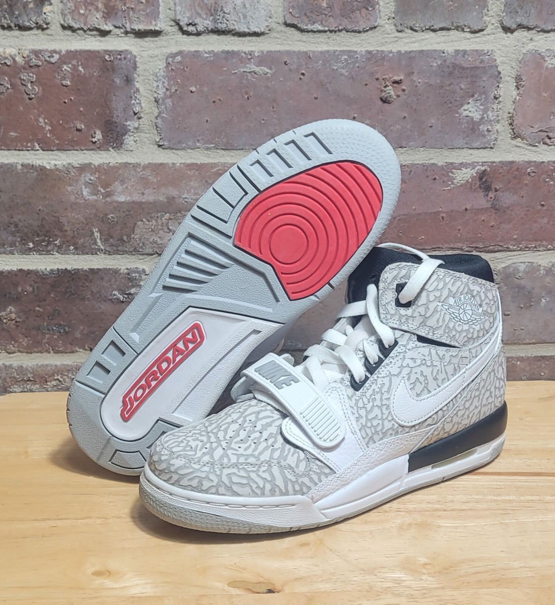 New Nike Air Jordan Legacy 312 GS AT4040-100 Elephant Print