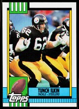 Tunch Ilkin, 1990 Topps, #180, Pittsburgh Steelers,
