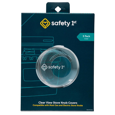 Child Proof Clear View Stove Knob Covers (Set of 5)