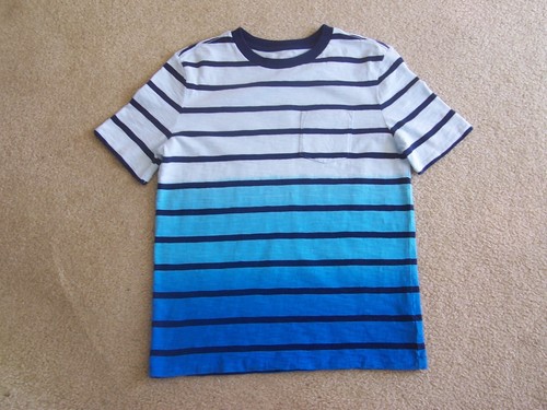 Boys Size Large 10 GAP Blue Striped T-Shirt & Shorts Outfit - Picture 2 of 3