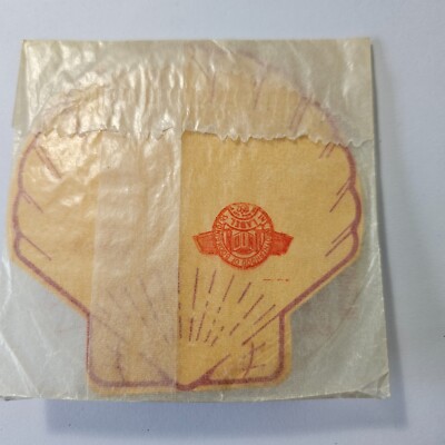 Orig Vintage Early Shell Gas Oil Jack-Bilt Decal 3 1/2'' x 3  1/2''