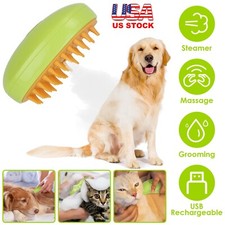 Cat Steam Brush Rechargeable Silicone Cat Hair Brush Dog Shedding Grooming Brush