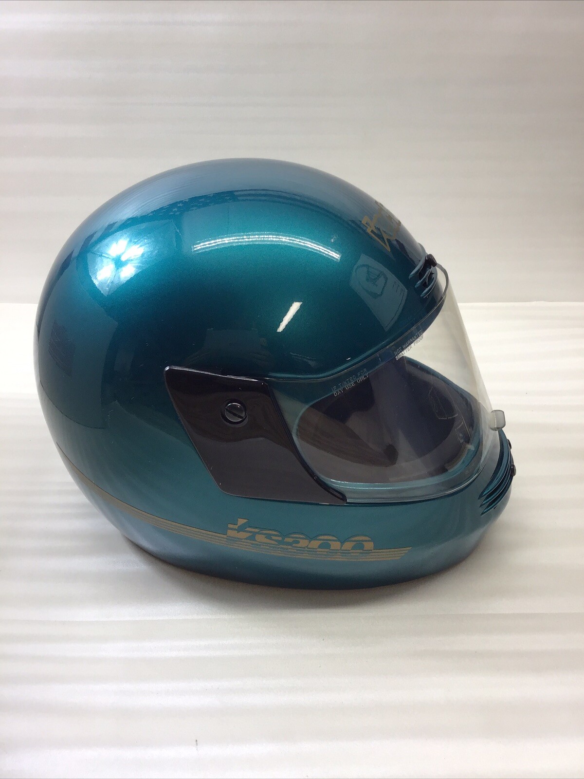 NOS VECTOR VS300 CANYON SERIES ELECTRIC TEAL MOTORCYCLE HELMET VINTAGE SIZE L