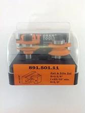 CMT 891.501.11 Rail & Stile Router Bit Set, A Profile, 1/2" Shank, Made in Italy