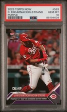 2023 TOPPS NOW PURPLE /25 #583 CHRISTIAN ENCARNACION-STRAND CES REDS  PSA 10 GEM
