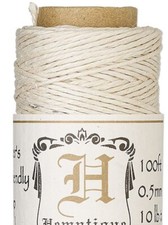 100 Foot Small Spool Natural 0.5mm Diameter 3 Ply Hemp Cord with 10lb Test