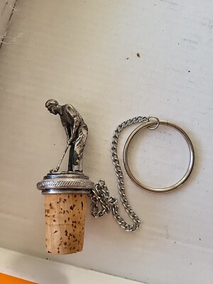 Vintage WTU Man Putting Pewter Bottle Stopper