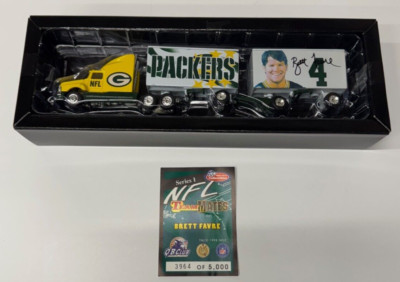 NFL Team Mates QB Club Brett Favre Diecast Semi Truck White Rose Collectibles