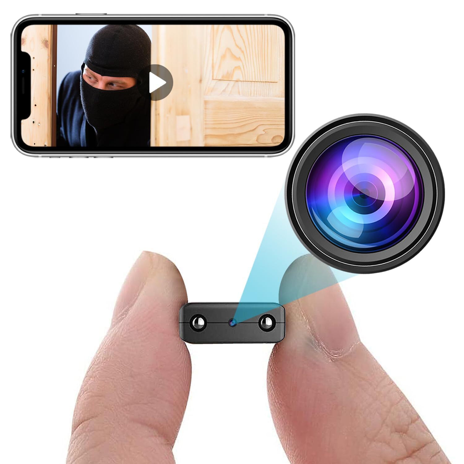 World's Smallest Wireless WiFi Spy Camera Detector with HD 1080P Hidden Camera Finder