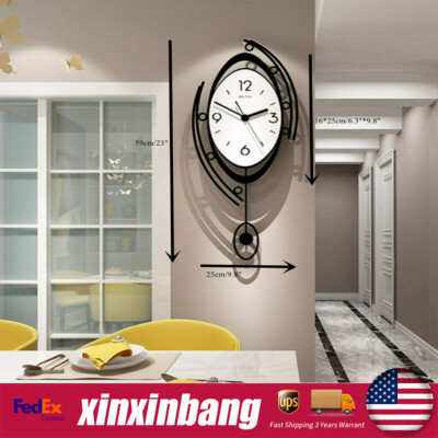 Modern Nordic Wall Clock 3D Creative Clock Living Room Bedroom Art Decor New