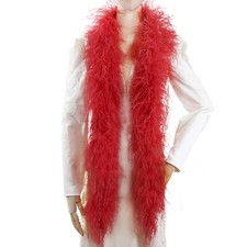 Red Ostrich Feather Boas   2yards 3ply Long Boas for Party DIY ProductionRed