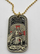 * Knights Templar Ephesians 6:13-17 Put On The Whole Armor Of God Pendant Chain