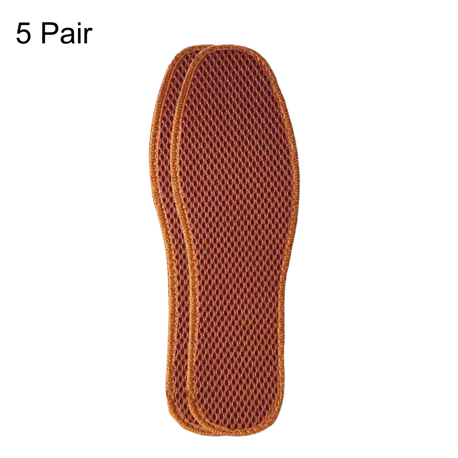 (38)Bamboo Charcoal Deodorant Mesh Insoles Absorb Sweat Shoe Pads