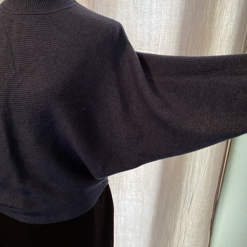 Philosophy Women's Long Sleeve Bat Wing Sweater, Mock Turtleneck, Blue Small - Picture 3 of 8