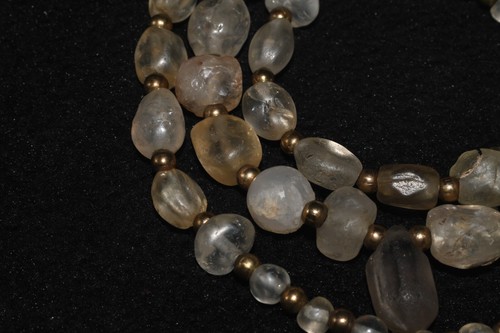 Collar de cuentas de piedra de cristal griego y romano antiguo genuino de más de 2000 años - Imagen 5 de 10