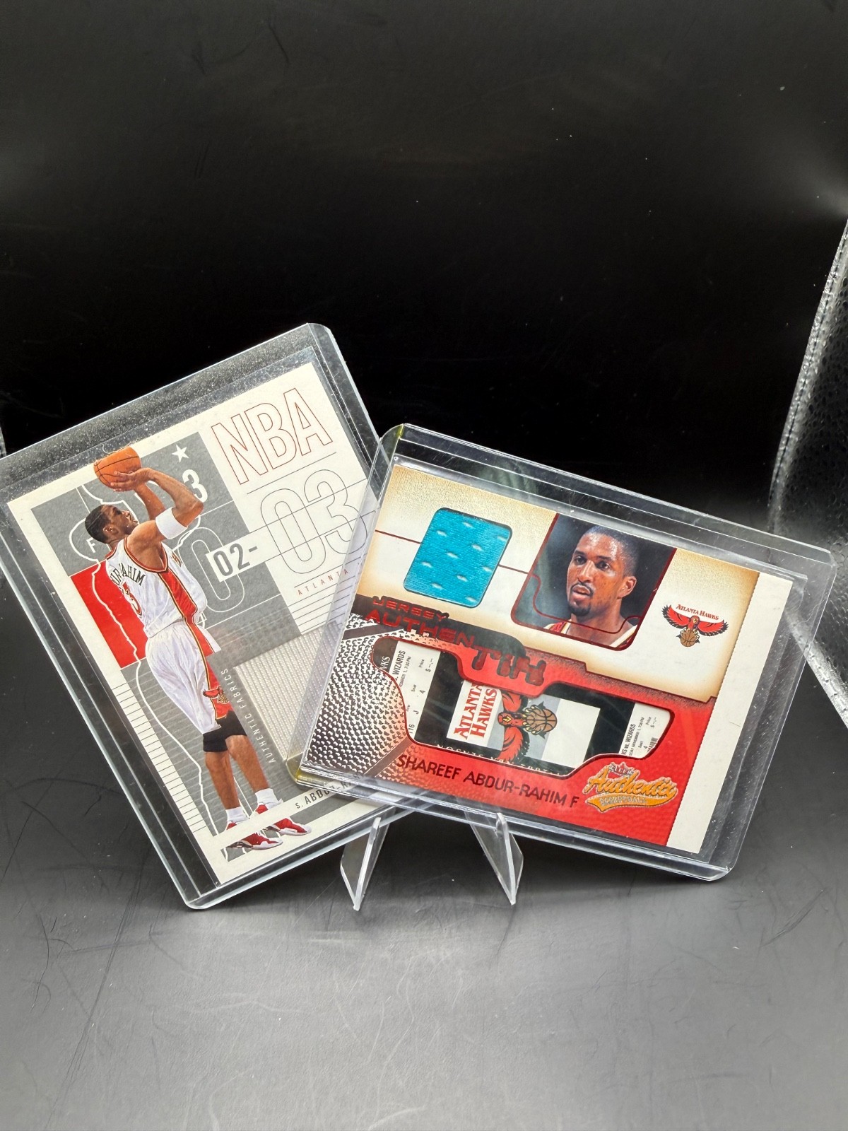 2002-2003 SP Game Used SHAREEF ABDUR-RAHIM + 01-02 Authentix Game Used Jersey