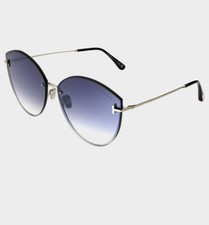 Tom Ford Evangeline TF1106 16C Silver Cat Eye Gray Gradient UV400