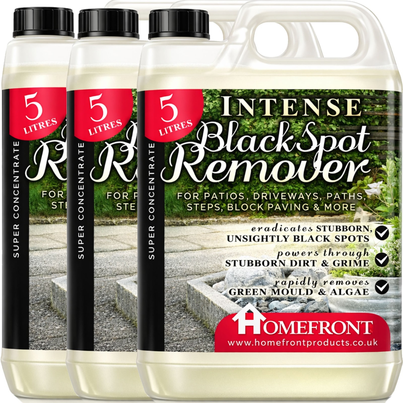 Patio Black Spot Remover Intense 15L Algae Mould Driveway Path Moss Homefront