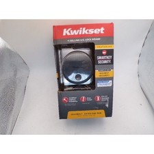 Kwikset Single Cylinder Deadbolt SmartKey Security Matte Black Microban Round