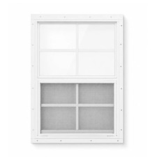 1 Pack Shed Window, Chicken Coop Window, 12 x 18 Inch White