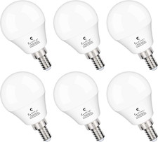 A15 Ceiling Fan Light Bulbs, E12 Base, 6Watt 60-Watt Replacement , Soft White 2