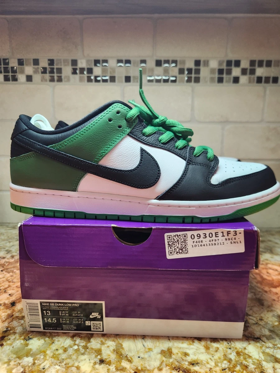 Preços baixos em Nike Dunk Pro SB Low White Classic Green | eBay