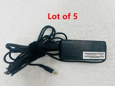 Lot of 5 Genuine Lenovo 65W Square Slim Tip Laptop Charger AC Power Adapter