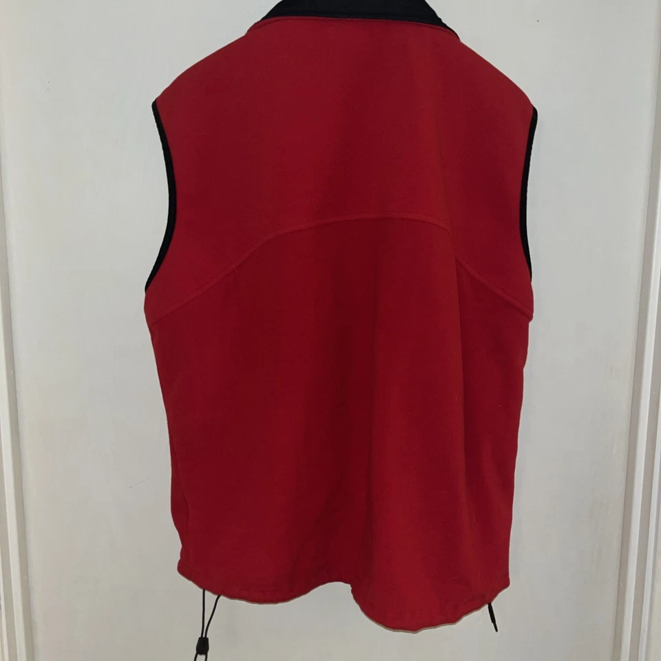 Vtg Pearl Izumi Men’s Red Full Zip Polyester Fleece Vest Size XL Zipper Pockets - Image 2 of 4