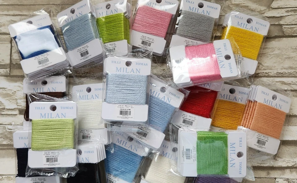 Tilli Tomas Milan Cards You CHOOSE Your Colors 10 yards 50% Silk 50% Wool - Image 4 of 4