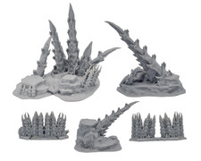 Alien Scatter Terrain Pack A, 3D Printed Scenery Compatible With Tyranids WH 40k
