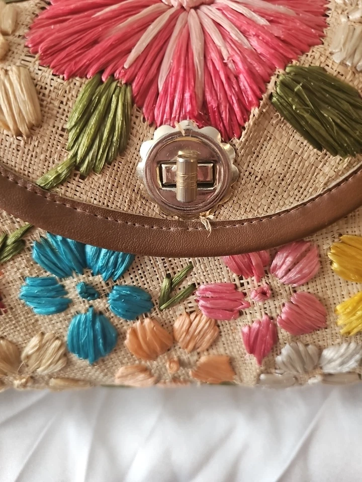 复古 60 年代 猴子 Pod & Straw 手提包 夏威夷/菲律宾 脆弱但美丽 — 第 4/4 张图片