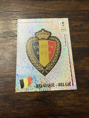 World Cup 2002 Panini Sticker Belgium Badge Shinie Foil #550