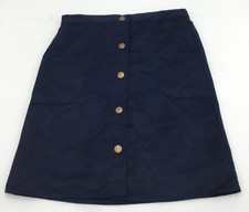 Rare Editions Girls Button Front Skirt in Navy Sz 14