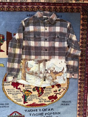 VINTAGE 2015 NEIGHBORHOOD JAPAN LS FLANNEL LONGRIDERS SHIRT - SIZE SMALL