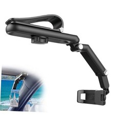 Sun Visor Phone Holder, Retractable Car Phone Holder 360 Degree A1 Black