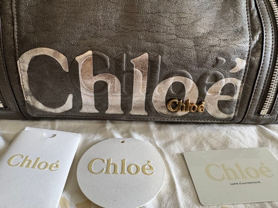 Authentic Chloe Eclipse Leather Tote Shoulder Bag… - image 4