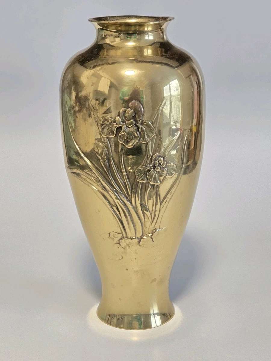 古董黄铜日本花瓶1900-1940 | eBay