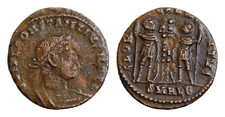 Constantius II c 337-361 AE 17mm 2,5g Alexandrea Soldiers Legionary Standart