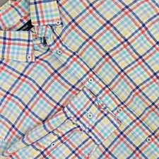 Cremieux Shirt Mens XL Plaid Linen Button Down Classics Lightweight Casual