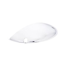 10477 Chrome Half-Moon Shield for 5-3/4 Headlights, Chrome Plated Stainless