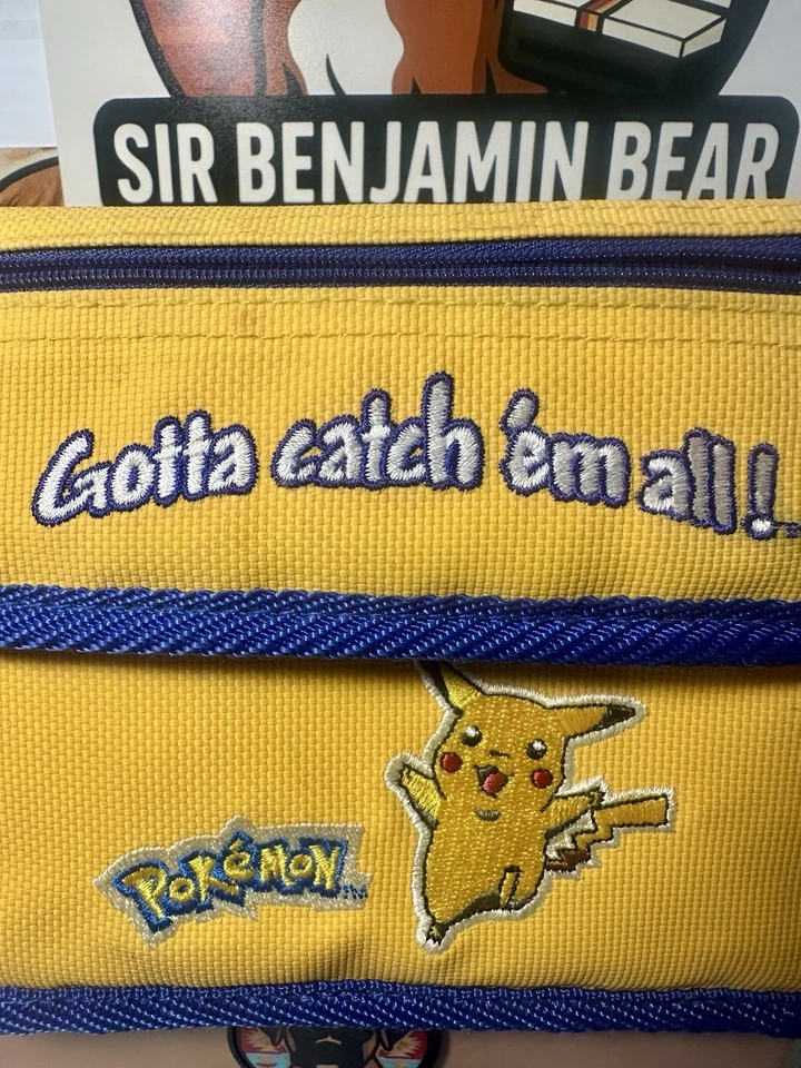 Estuche de transporte amarillo Pokemon Pikachu vintage años 90 Game Boy estuche de viaje muy buen estado Foto 2 de 4