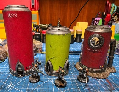 Games Workshop Warhammer 40,000 Painted Industrial Tank Terrain Bulk Lot