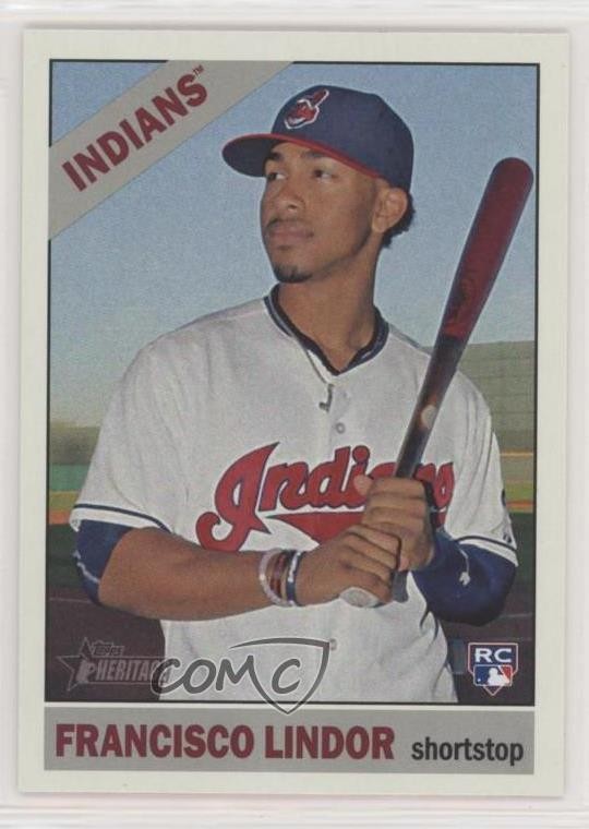 2015 Topps Heritage High Number Short Print Francisco Lindor #717 0hk8