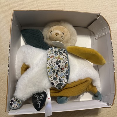 DouDou et Compagnie Paris Bohaime Lion Petal Lovey Baby Security Blanket New
