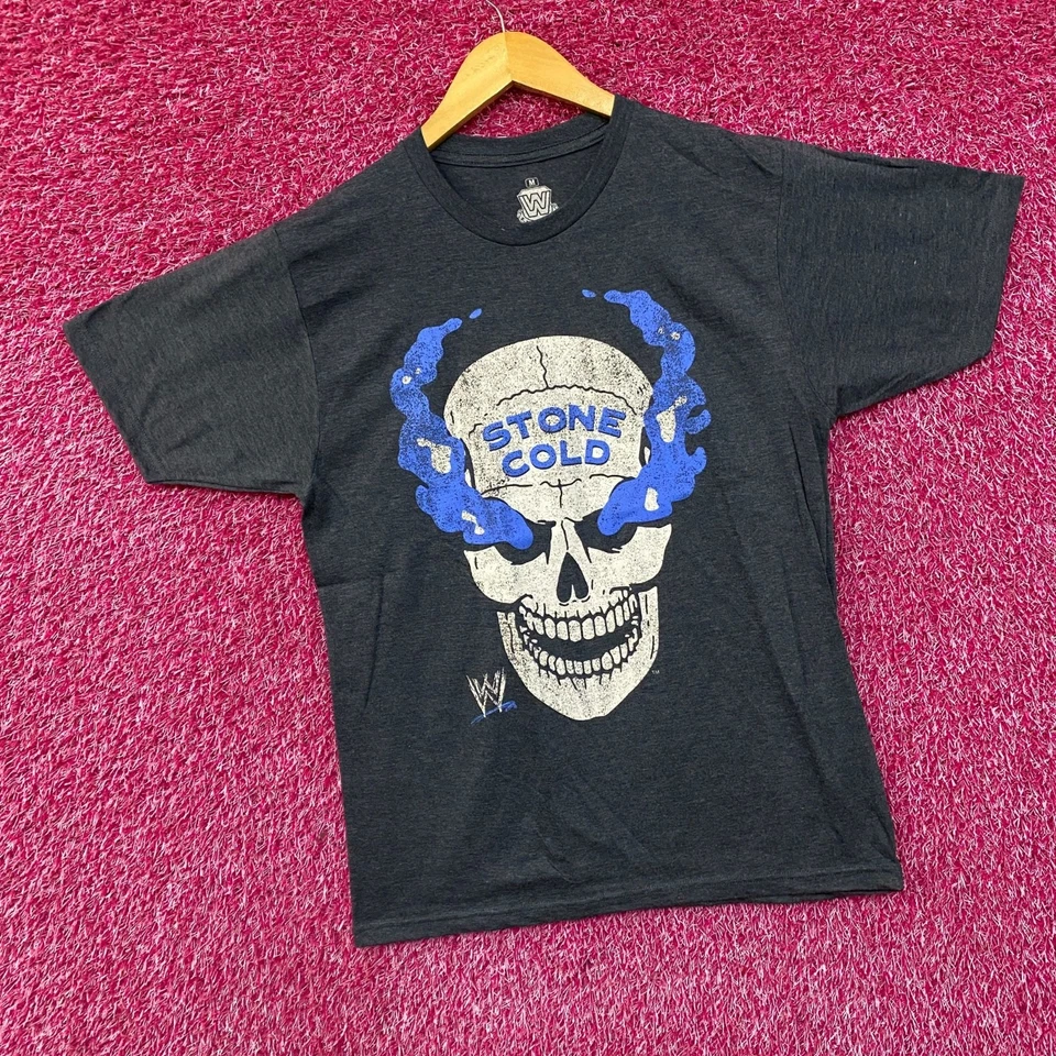 Camiseta WWE Stone Cold Steve Austin Calavera Diseño Gráfico Mediana Foto 3 de 4