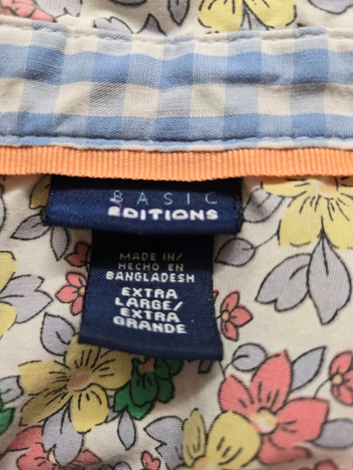 BLUSA TOP MUJER EDICIÓN BÁSICA SIN MANGAS ABOTONADA - XL - MULTICOLOR FLORAL Foto 3 de 4